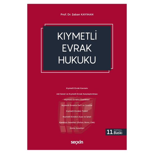 Kıymetli Evrak Hukuku - Şaban Kayıhan