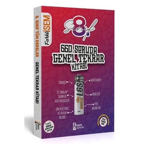 LGS Farklı İsem 8. Sınıf 660 Soruda Genel Tekrar Kitabı İsem Yayınları