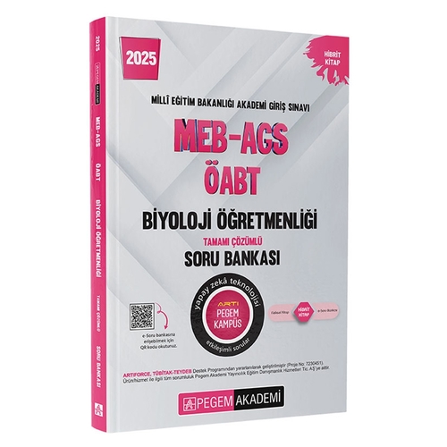 MEB AGS ÖABT Biyoloji Öğretmenliği Soru Bankası Pegem Akademi Yayınları 2025