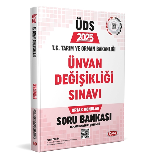 ÜDS Tarım ve Orman Bakanlığı Unvan Değişikliği Sınavı Ortak Konular Soru Bankası Data Yayınları 2025
