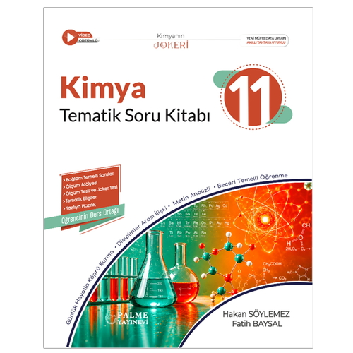 11. Sınıf Joker Kimya Tematik Soru Kitabı Palme Yayınları