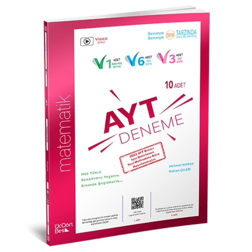 AYT 10 lu Matematik Deneme ÜçDörtBeş Yayınları