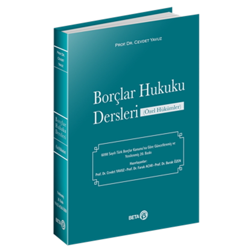 Borçlar Hukuku Dersleri Özel Hükümler - Cevdet Yavuz