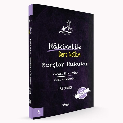 İmtiyaz Hakimlik Ders Notları Borçlar Hukuku Genel ve Özel Hükümler Temsil Kitap Yayınları 2025