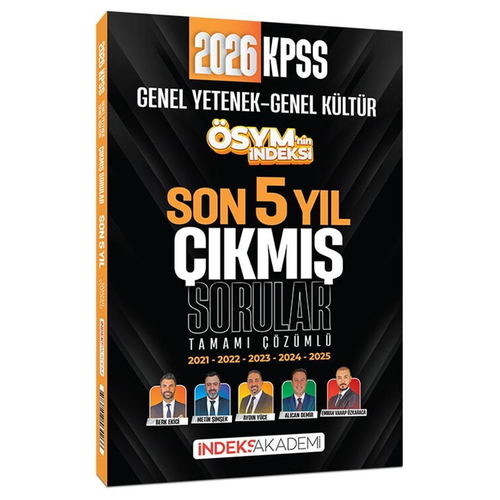 KPSS Genel Yetenek Genel Kültür ÖSYM\'nin İndeksi Çıkmış Sorular Son 5 Yıl İndeks Akademi Yayınları 2026