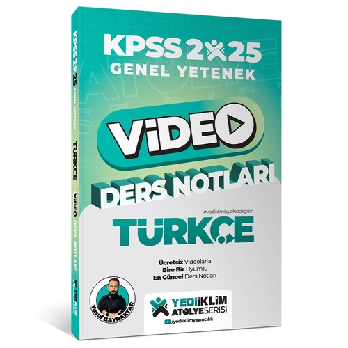 KPSS Genel Yetenek Türkçe Ders Notları Yediiklim Yayınları 2025