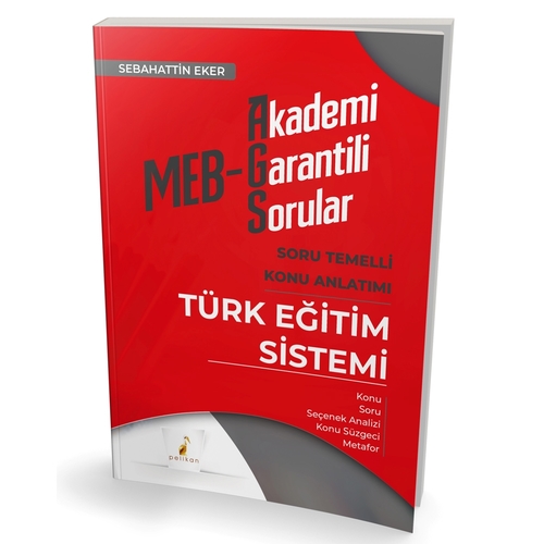 MEB AGS Türk Eğitim Sistemi Soru Temelli Konu Anlatımı Pelikan Yayınları 2025