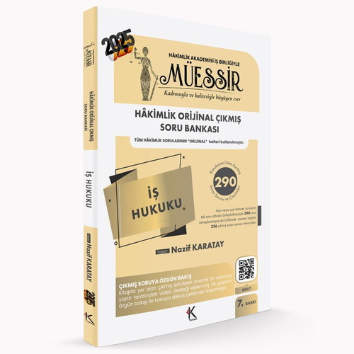 MÜESSİR Hakimlik İş Hukuku Çıkmış Soru Bankası Temsil Kitap Yayınları 2025