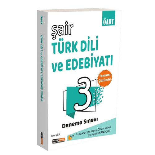 ÖABT Şair Türk Dili ve Edebiyatı Çözümlü 3 Deneme Sınavı Kariyer Meslek Yayınları