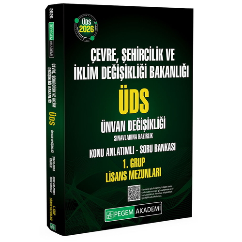 Çevre Şehircilik Bakanlığı ÜDS Konu Anlatımlı Soru Bankası 1. Grup Lise Mezunları Pegem Akademi Yayınları 2026