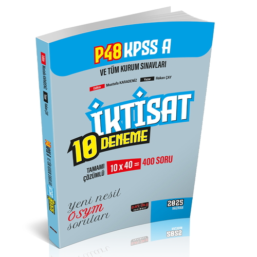 Kelepir Ürün İadesizdir - P48 KPSS A Grubu İktisat 10 Deneme Tamamı Çözümlü Savaş Yayınları 2025