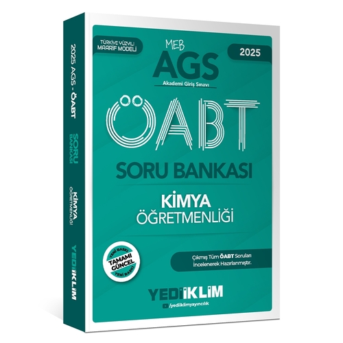 MEB AGS ÖABT Kimya Öğretmenliği Soru Bankası Yediiklim Yayınları 2025