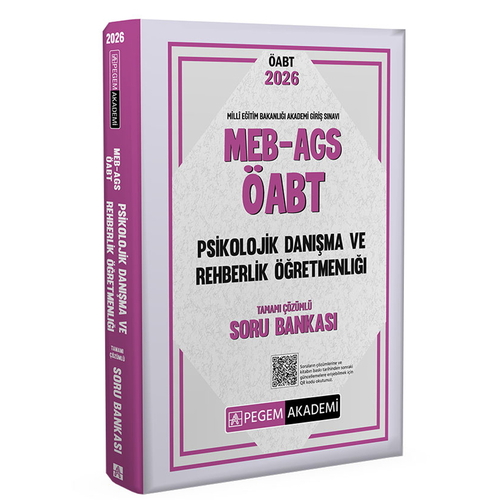 MEB AGS ÖABT Psikolojik Danışma ve Rehberlik Öğretmenliği Soru Bankası Pegem Akademi Yayınları 2026
