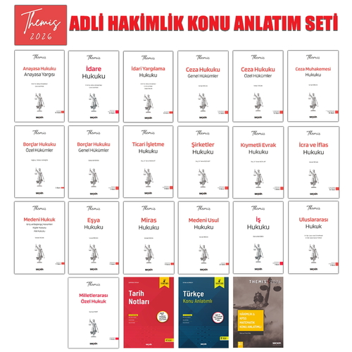 THEMIS Adli Yargı Hakim ve Savcı Yardımcılığı Sınavı Konu Anlatımlı Seti 2026