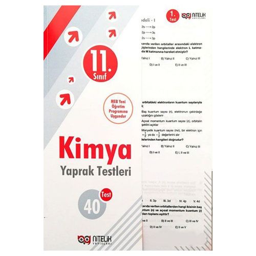11. Sınıf Kimya Yaprak Testleri Nitelik Yayınları