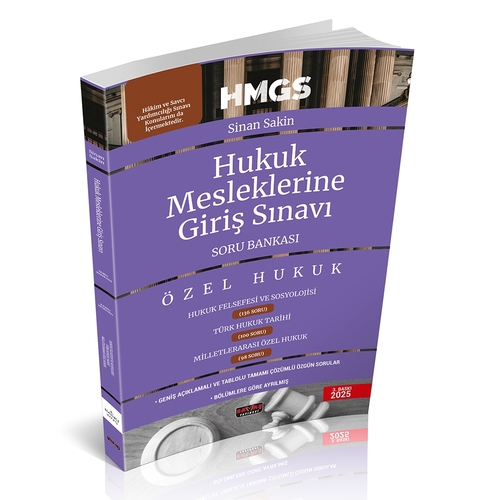 HMGS Hukuk Felsefesi ve Sosyolojisi Türk Hukuk Tarihi Milletlerarası Özel Hukuk Soru Bankası Savaş Yayınları Şubat 2025
