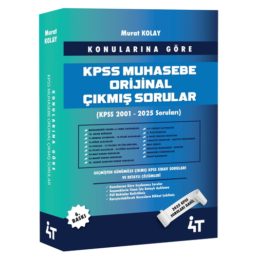 Konularına Göre KPSS Muhasebe Çıkmış Sorular Murat Kolay 4T Yayınları 2026