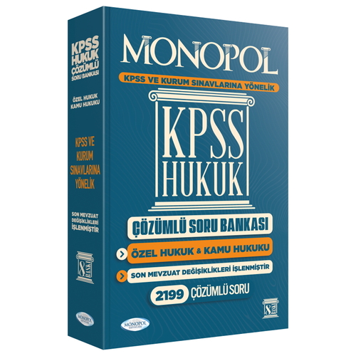 KPSS A Grubu Hukuk Çözümlü Soru Bankası Monopol Yayınları 2025