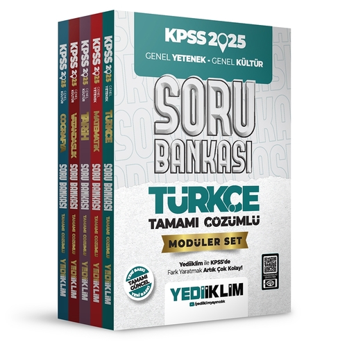 KPSS Genel Yetenek Genel Kültür Modüler Set Soru Bankası Yediiklim Yayınları 2025