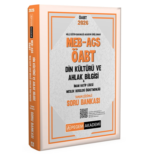 MEB AGS ÖABT Din Kültürü ve Ahlak Bilgisi Öğretmenliği Tamamı Çözümlü Soru Bankası Pegem Akademi Yayınları 2026
