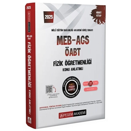 MEB AGS ÖABT Fizik Öğretmenliği Konu Anlatımlı Pegem Akademi Yayınları 2025