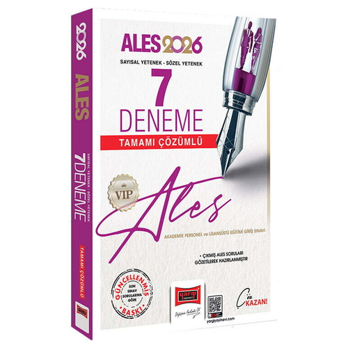 ALES VIP Sayısal-Sözel Yetenek Tamamı Çözümlü 7 Deneme Yargı Yayınları 2026