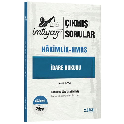 İmtiyaz Hakimlik-HMGS İdare Hukuku Çıkmış Sorular İmtiyaz Yayınları 2026