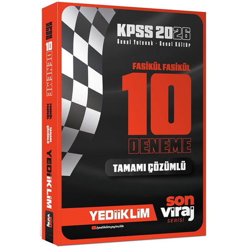 KPSS Son Viraj Serisi GY-GK Tamamı Çözümlü 10 Fasikül Deneme Yediiklim Yayınları 2026
