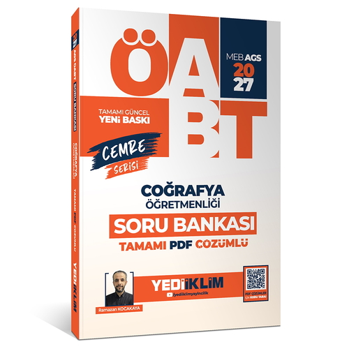 MEB AGS ÖABT Cemre Serisi Coğrafya Öğretmenliği Soru Bankası Yediiklim Yayınları 2027