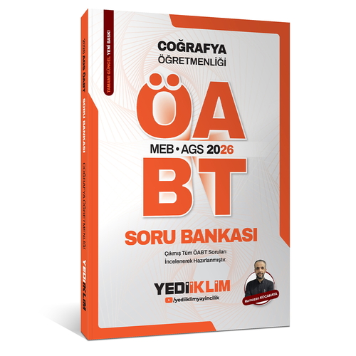 MEB AGS ÖABT Coğrafya Öğretmenliği  Tamamı Çözümlü Soru Bankası Yediiklim Yayınları 2026