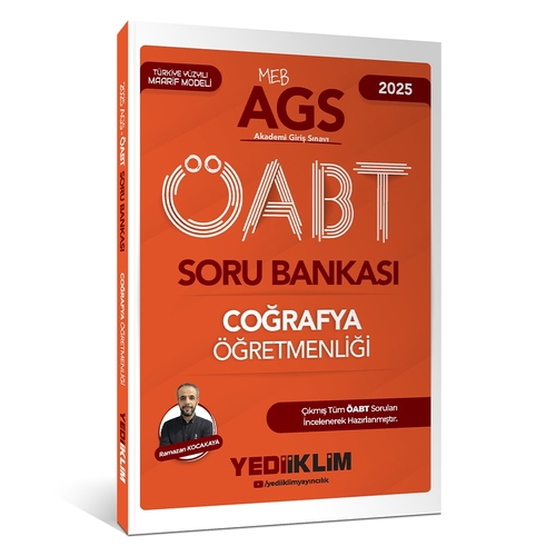 MEB AGS ÖABT Coğrafya Öğretmenliği Soru Bankası Yediiklim Yayınları 2025