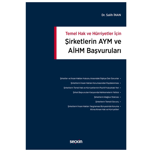 Şirketlerin AYM ve AİHM Başvuruları - Salih İnan