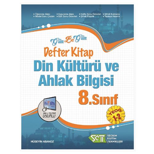8. Sınıf TEOG Din Kültürü ve Ahlak Bilgisi Gün Be Gün Defter Kitap 1-2 Seçkin Eğitim Teknikleri