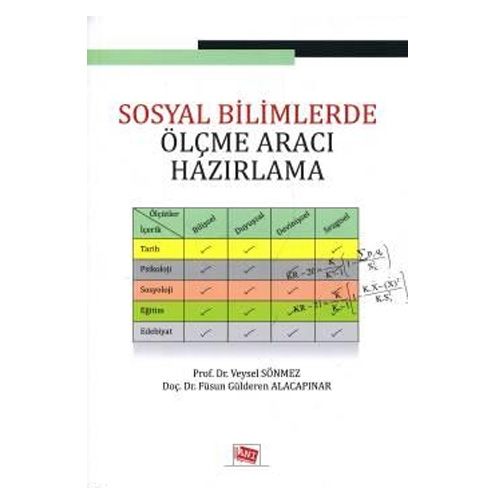 Sosyal Bilimlerde Ölçme Aracı Hazırlama - Veysel Sönmez, Füsun Gülderen Alacapınar