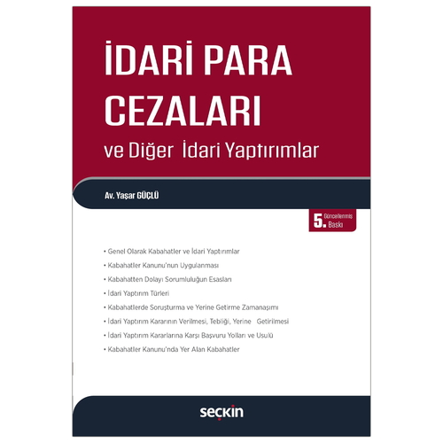 İdari Para Cezaları ve Diğer İdari Yaptırımlar - Yaşar Güçlü