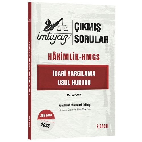 İmtiyaz Hakimlik-HMGS İdari Yargılama Usul Hukuku Çıkmış Sorular İmtiyaz Yayınları 2026