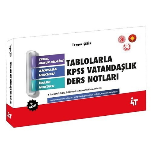KPSS Tablolarla Vatandaşlık Konu Anlatımı Toygar Çetin 4T Yayınları