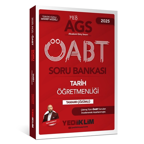 MEB AGS ÖABT Tarih Öğretmenliği Soru Bankası Yediiklim Yayınları 2025