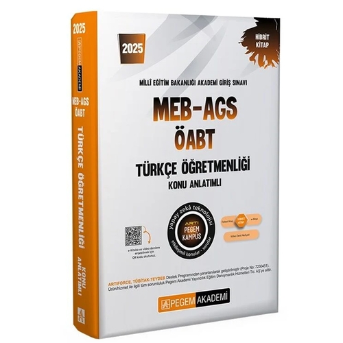 MEB AGS ÖABT Türkçe Öğretmenliği Konu Anlatımlı Pegem Akademi Yayınları 2025