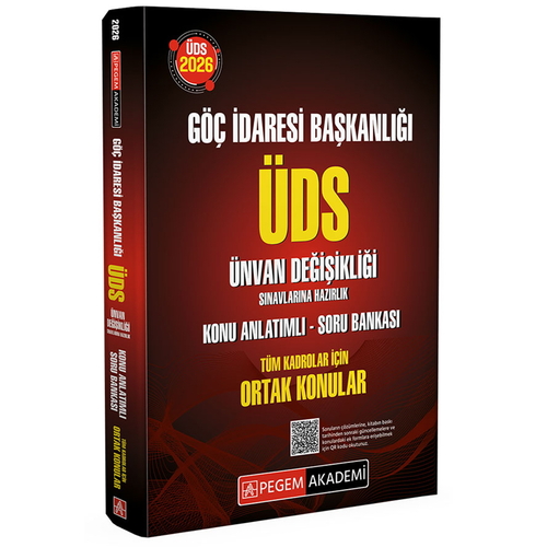 ÜDS Göç İdaresi Başkanlığı Konu Anlatımlı Soru Bankası Tüm Kadrolar İçin Pegem Akademi Yayınları 2026