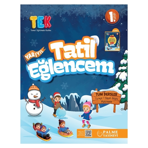 1. Sınıf Tek Yarıyıl Tatil Eğlencem Palme Yayınları