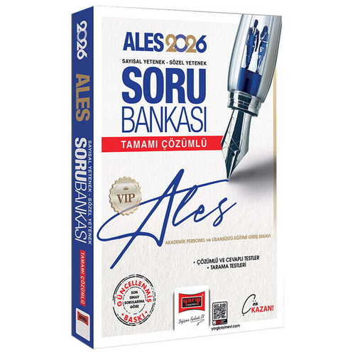 ALES VIP Sayısal-Sözel Yetenek Tamamı Çözümlü Soru Bankası Yargı Yayınları 2026