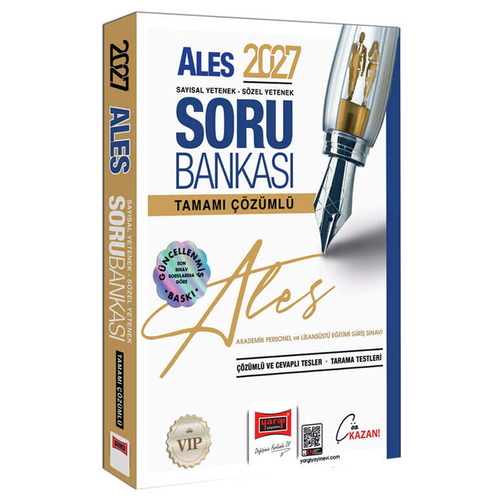 ALES VIP Sayısal-Sözel Yetenek Tamamı Çözümlü Soru Bankası Yargı Yayınları 2026