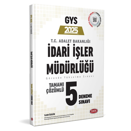 GYS Adalet Bakanlığı İdari İşler Müdürlüğü 5 Deneme Sınavı Data Yayınları 2025