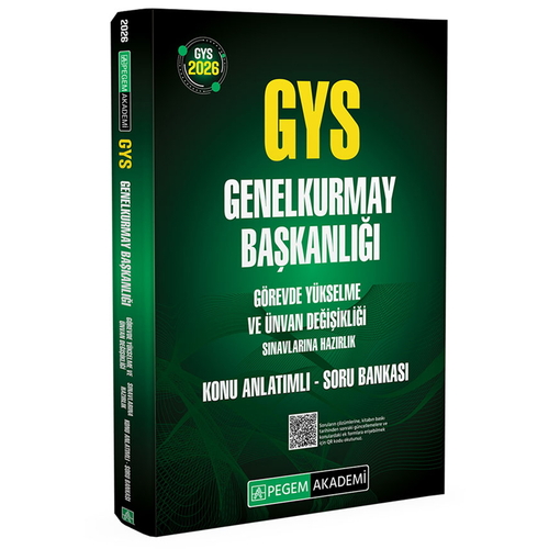 GYS Genelkurmay Başkanlığı Görevde Yükselme Konu Anlatımlı Soru Bankası Pegem Akademi Yayınları 2026