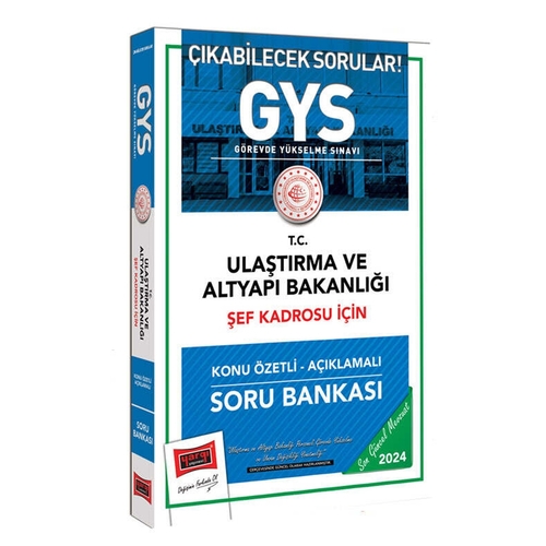 GYS Ulaştırma ve Altyapı Bakanlığı Şef Kadrosu İçin Konu Özetli Açıklamalı Soru Bankası Yargı Yayınları 2024