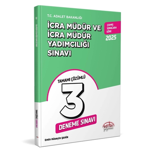 İcra Müdür ve Müdür Yardımcılığı 3 Deneme Sınavı Editör Yayınları 2025
