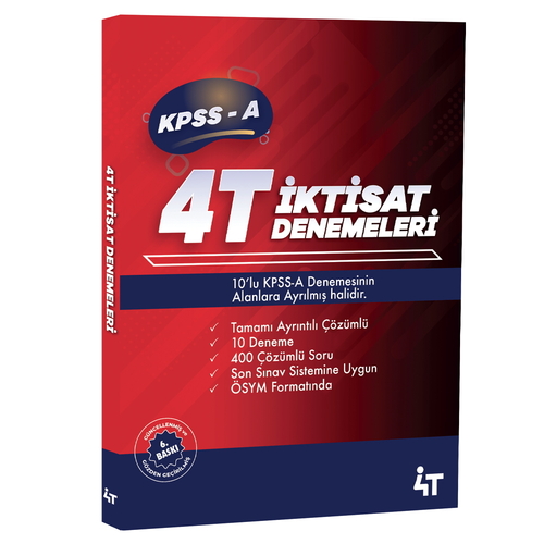 KPSS A Grubu İktisat Denemeleri Tamamı Çözümlü 10 Deneme 4T Yayınları 2026