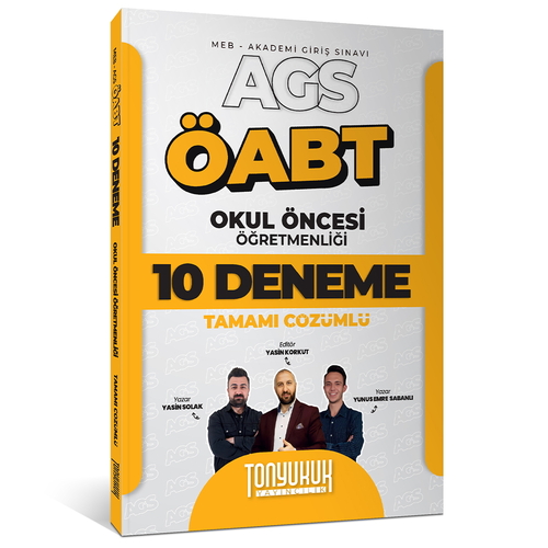 MEB AGS ÖABT Okul Öncesi Öğretmenliği 10 Deneme Sınavı Tonyukuk Yayınları 2025
