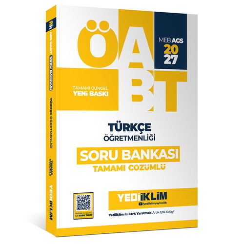 MEB AGS ÖABT Türkçe Öğretmenliği Tamamı Çözümlü Soru Bankası Yediiklim Yayınları 2027